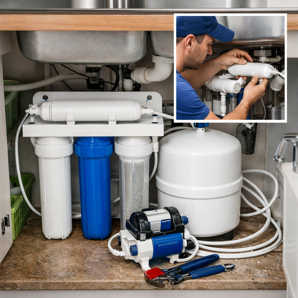 Water filtration system installation in Mahé